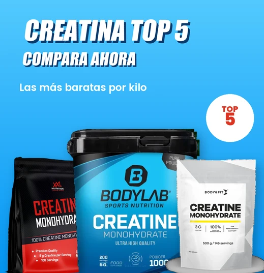 Top 5 de creatinas más baratas por precio por kilo